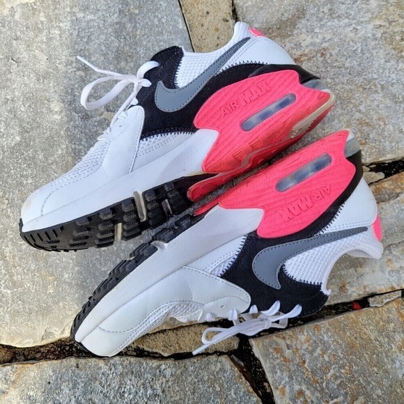Nike AirMax Excee Women's Sneaker Shoes White Neon Coral Size 7.5 - Picture 7 of 10